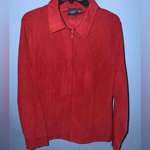 ♥️Sonoma Faux Suede Jacket•L•Red